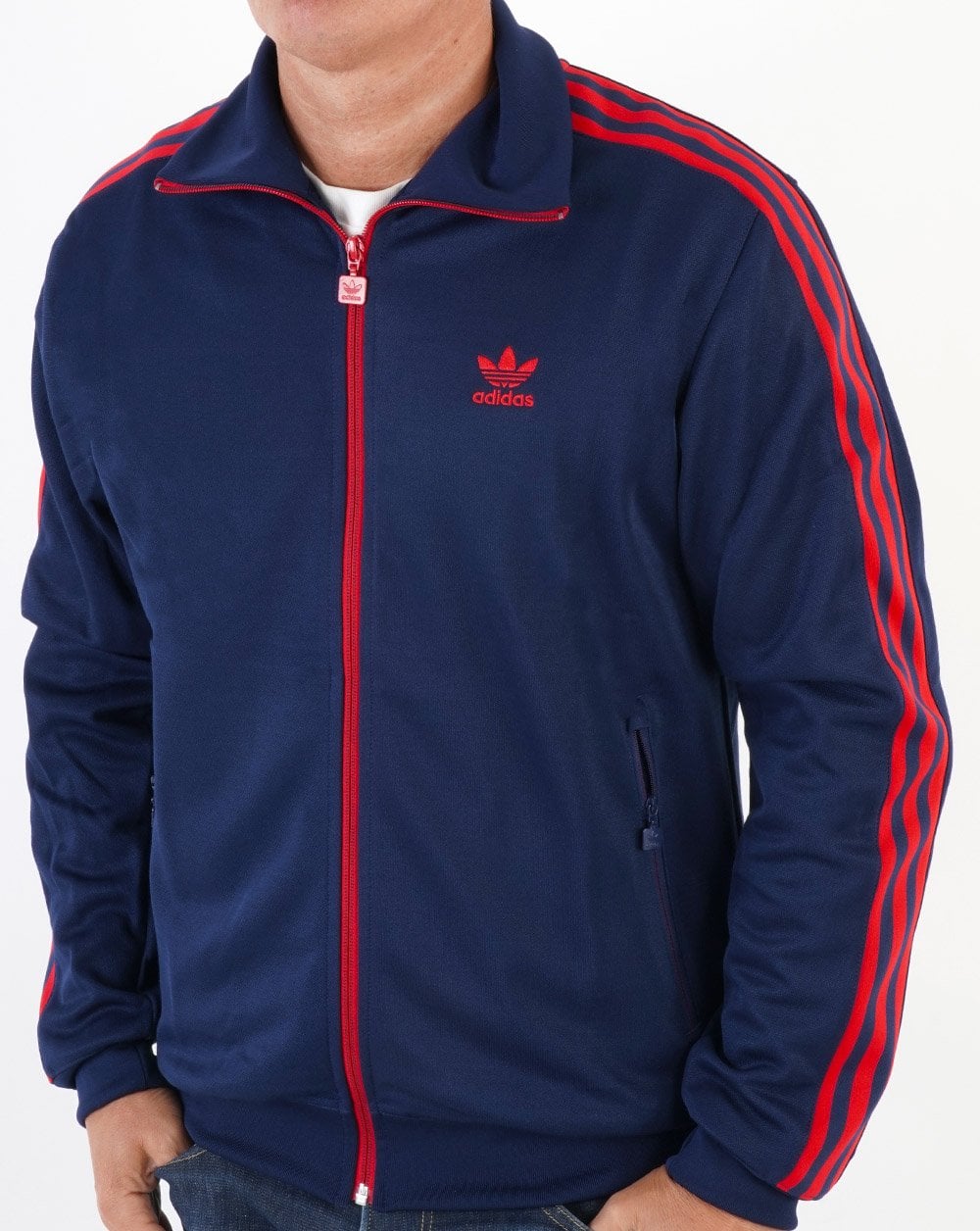Adidas Originals FB Beckenbauer Track Top Navy/Red - Image 4