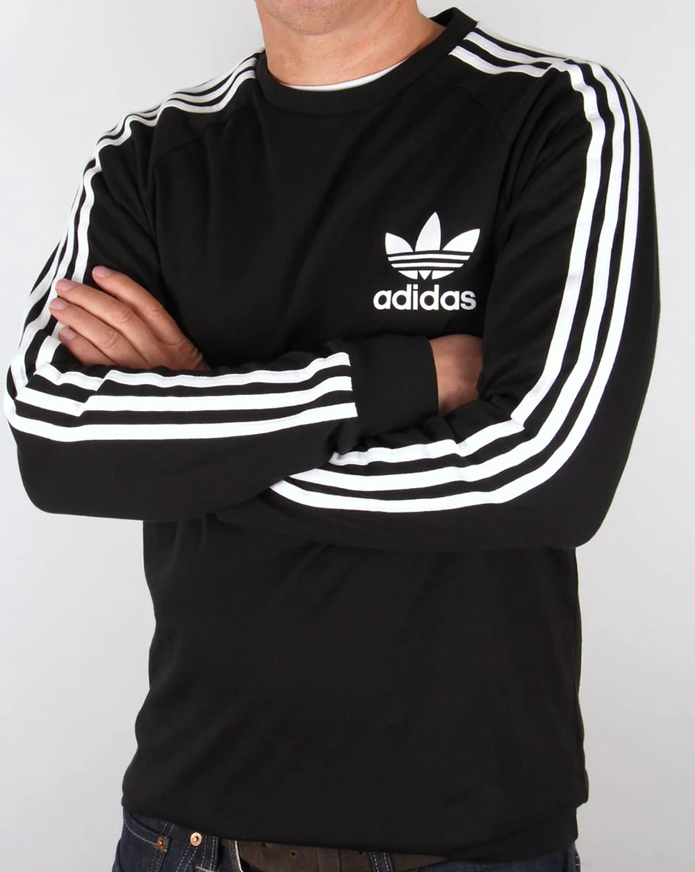Adidas Originals Long Sleeve T Shirt Black - Image 3