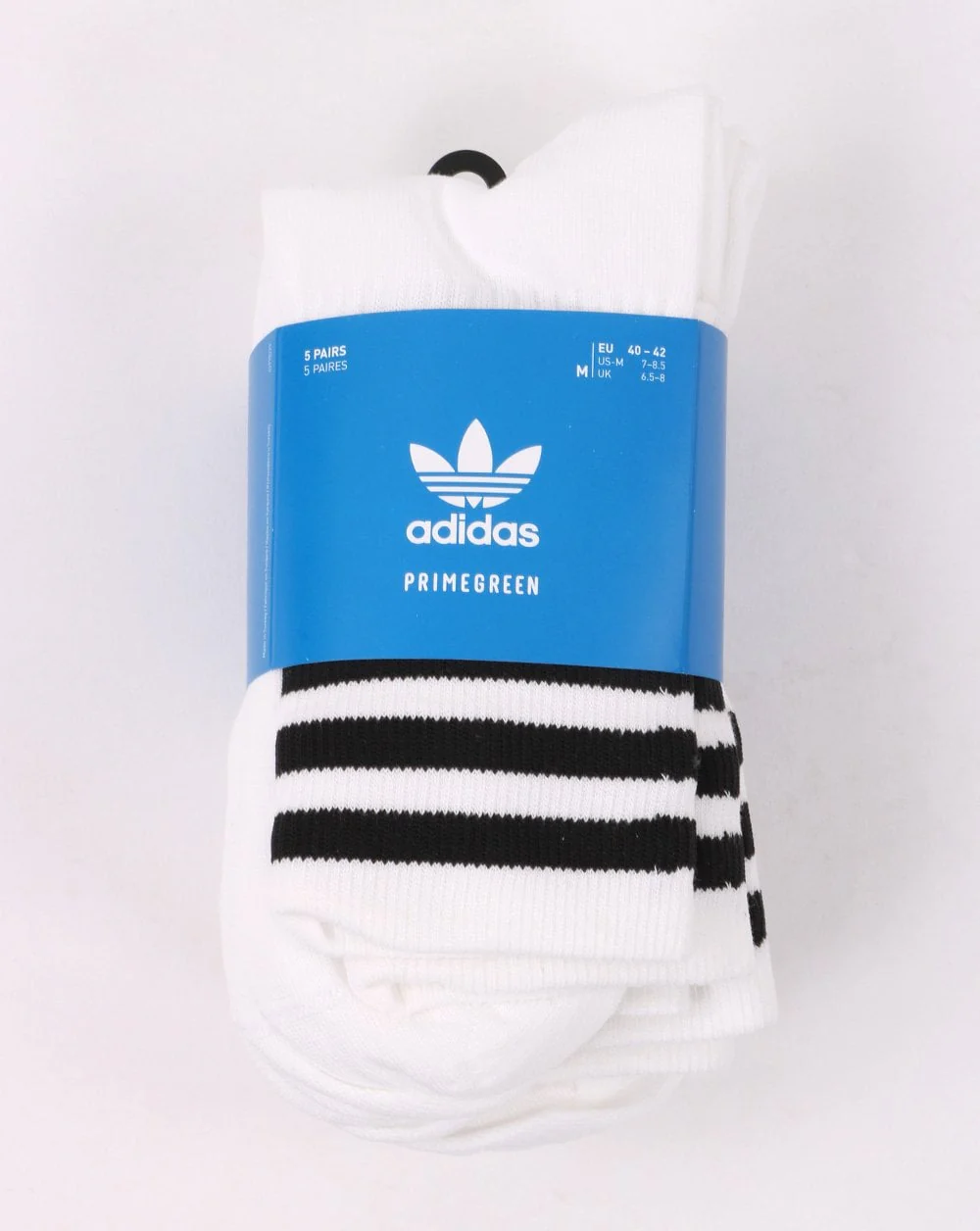 Adidas Originals Mid Cut Crew Socks 5 Pack White - Image 2