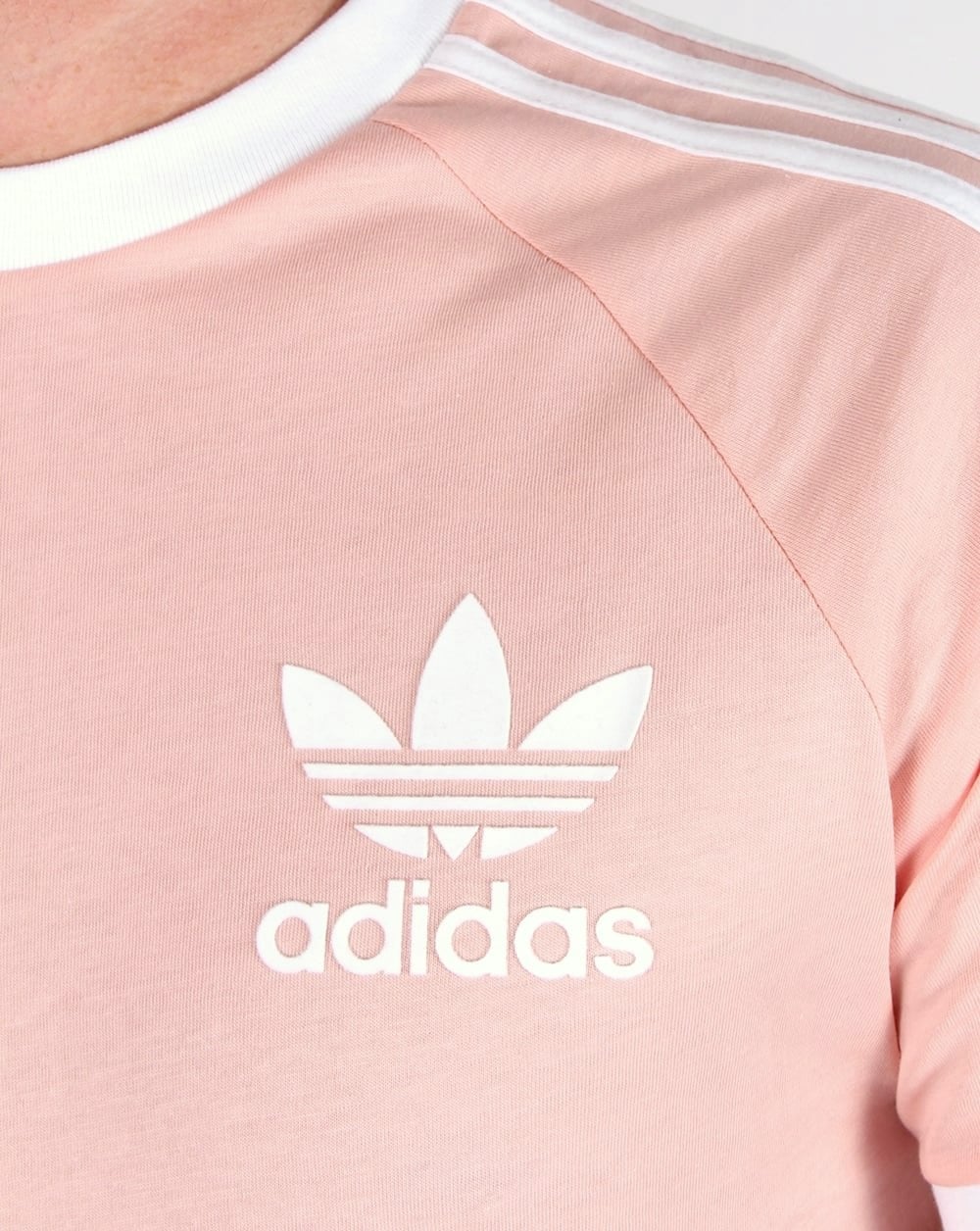 Adidas Originals Retro 3 Stripe T Shirt Light Pink - Image 2