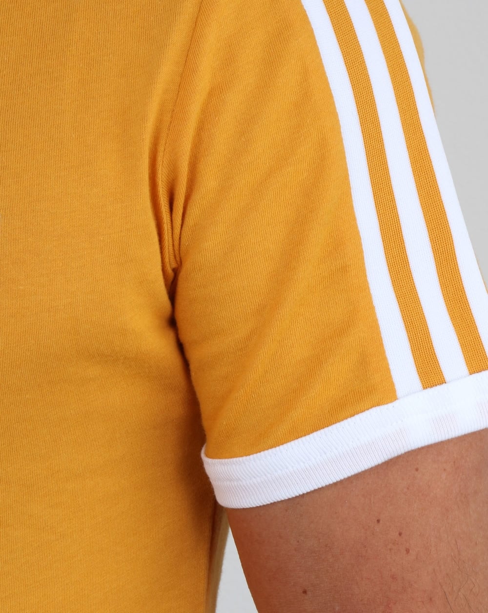 Adidas Originals Ringer Linear T Shirt Yellow Gold - Image 3