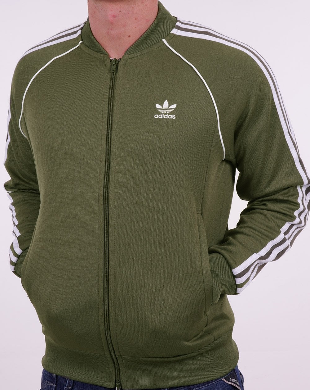 Adidas Originals Superstar Track Top Olive Green - Image 3