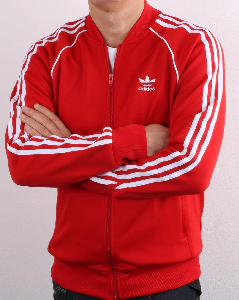 Adidas Originals Superstar Track Top Scarlet Red/White - Image 3