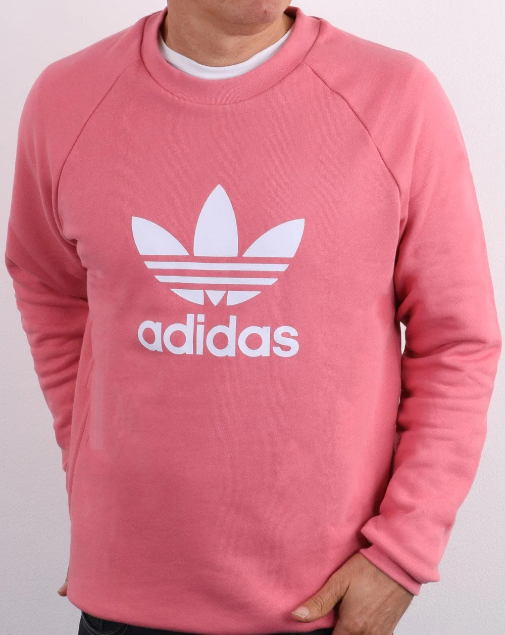 Adidas Originals Trefoil Crew Sweat Pink - Image 3