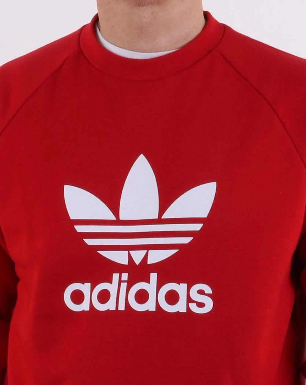 Adidas Originals Trefoil Crew Sweat Power Red - Image 3