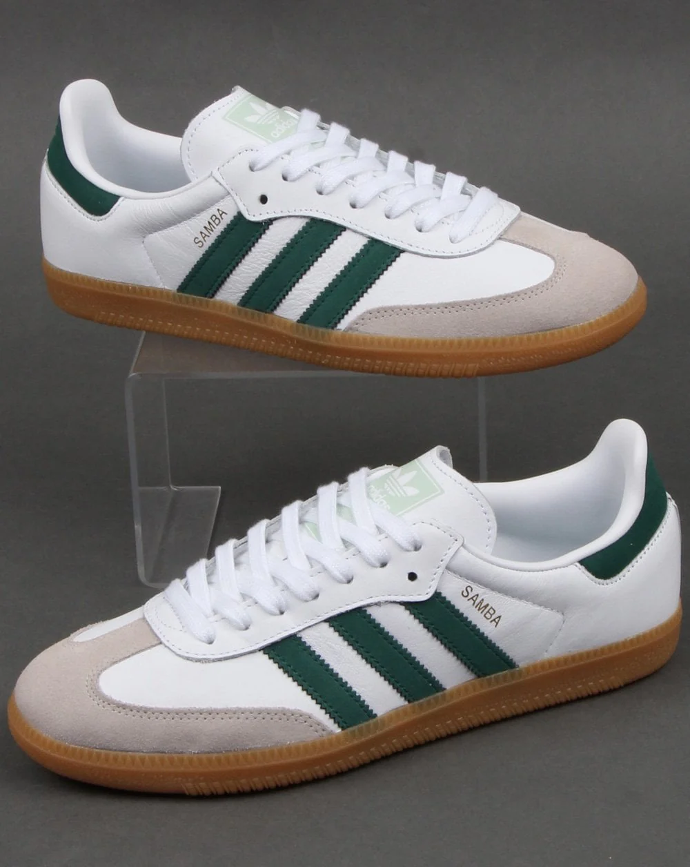 Adidas Samba Og Trainers White/Fresh Green