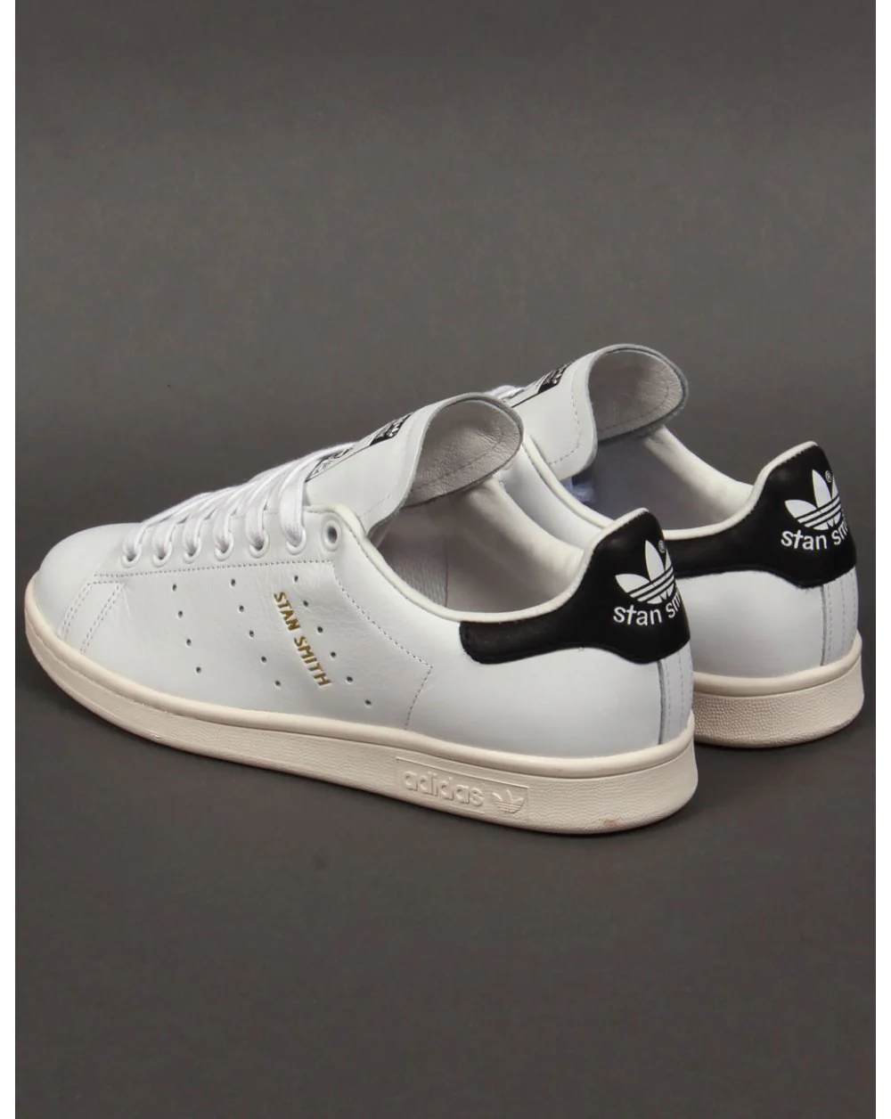 Adidas Stan Smith Trainers White/black/gold - Image 3