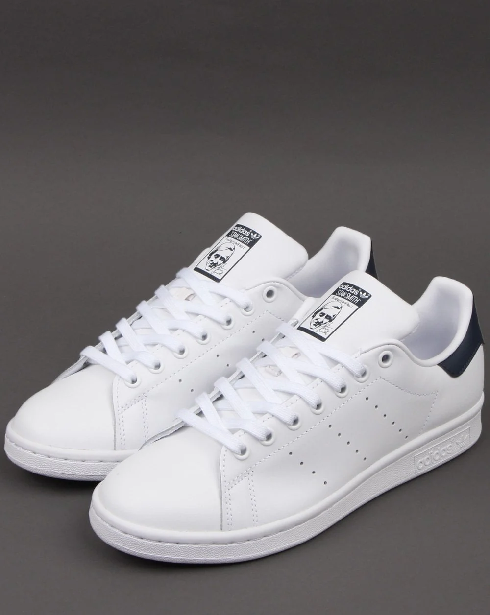 Adidas Stan Smith Trainers White/Dark Blue - Image 3