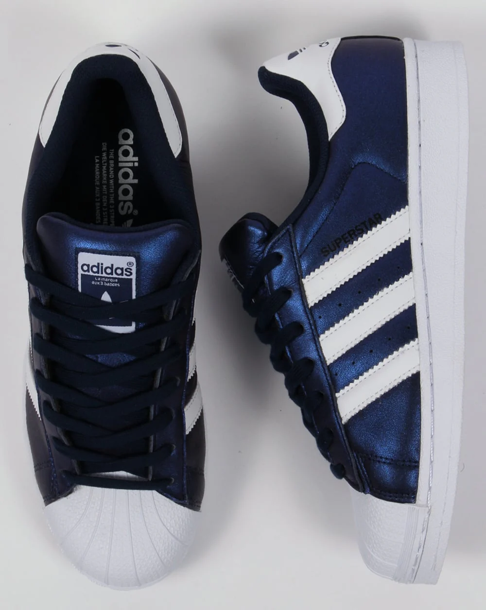 Adidas Superstar Trainers Bold Blue/White - Image 2