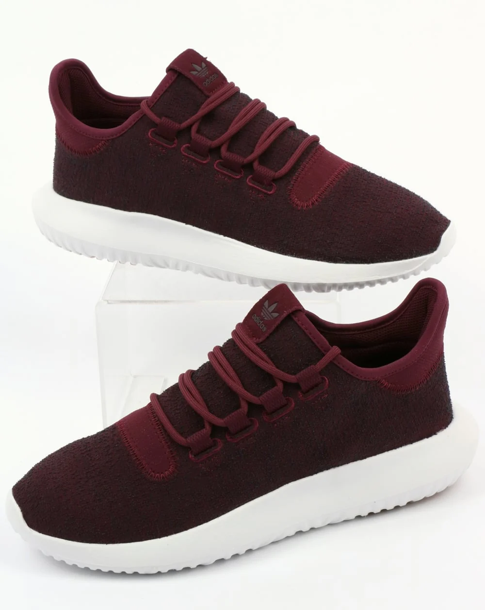 Adidas Tubular Shadow Trainers Maroon/Vapour Grey - Image 4