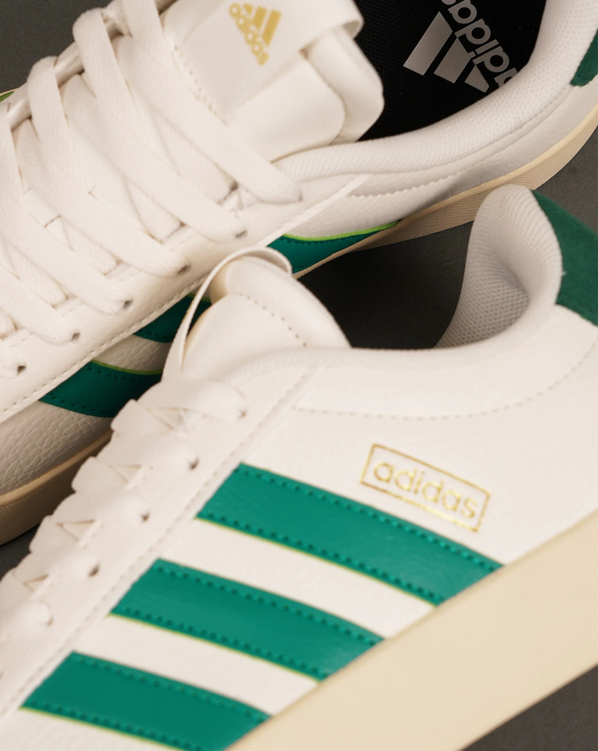Adidas VL Court 3.0 Trainers Chalk White/Green - Image 3