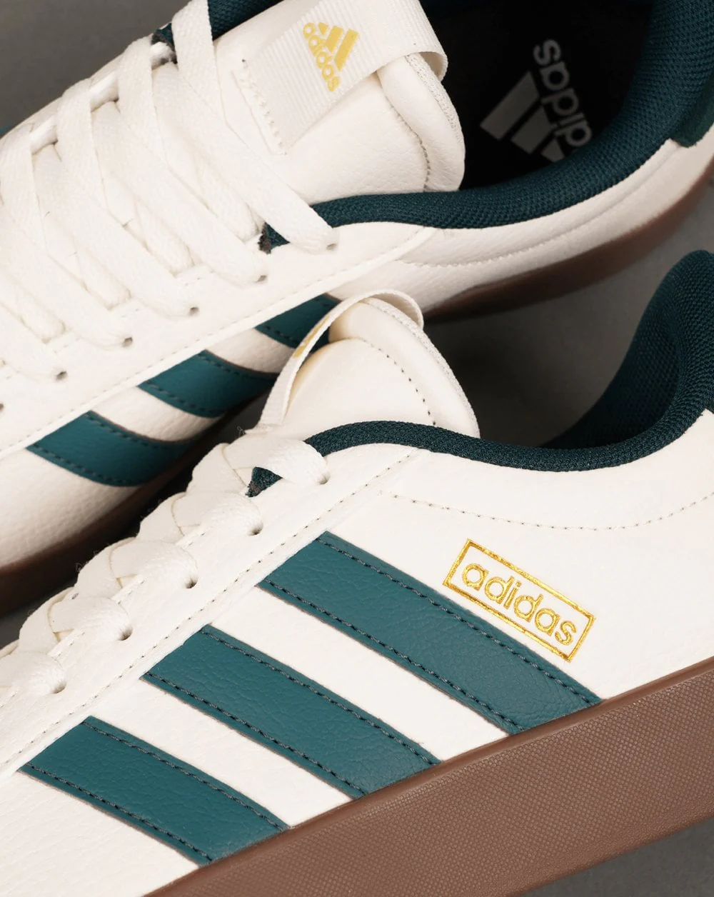 Adidas VL Court 3.0 Trainers White/Teal/Gum - Image 3