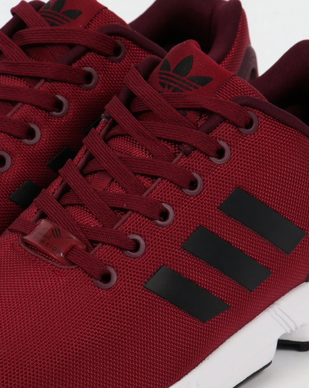 Adidas ZX Flux Trainers Burgundy/Black - Image 4