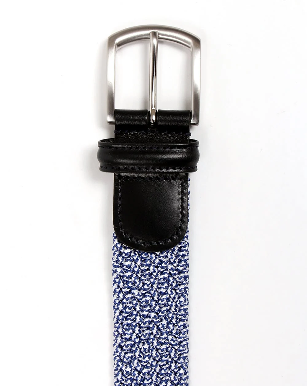 Andersons Woven Leather Trim Belt Blue - Image 2
