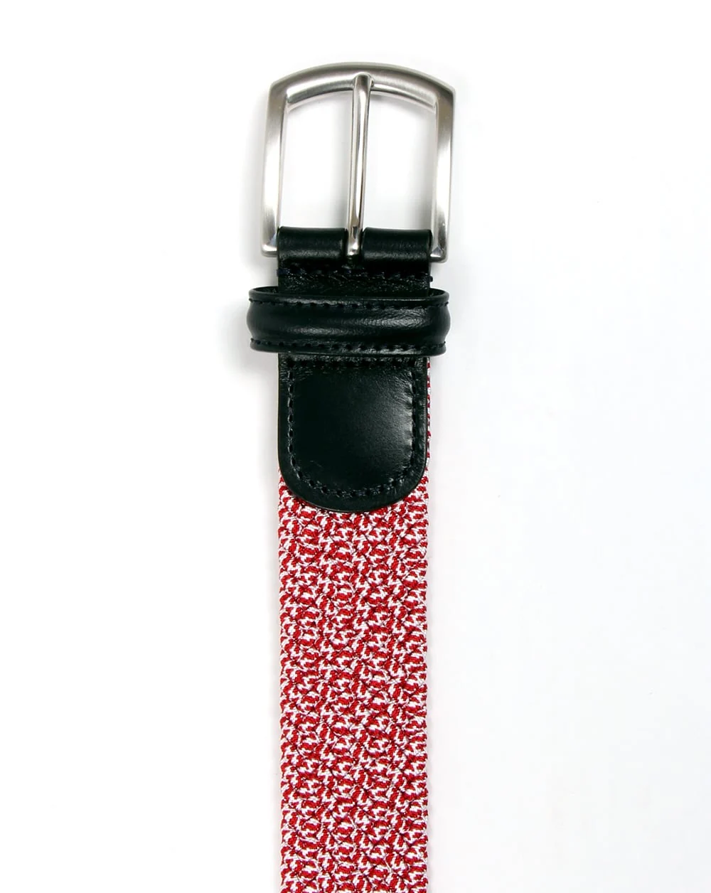 Andersons Woven Leather Trim Belt Red - Image 2