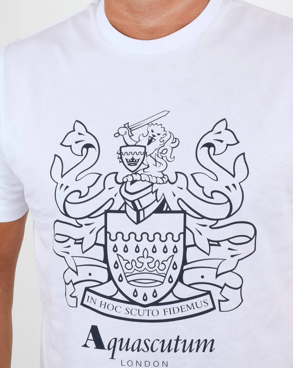 Aquascutum Aldis Crest T Shirt White - Image 2