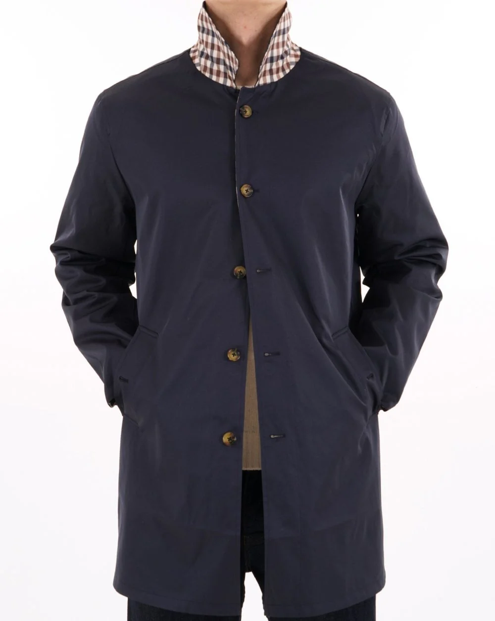 Aquascutum Classic Trench Navy Check Reversible - Image 5