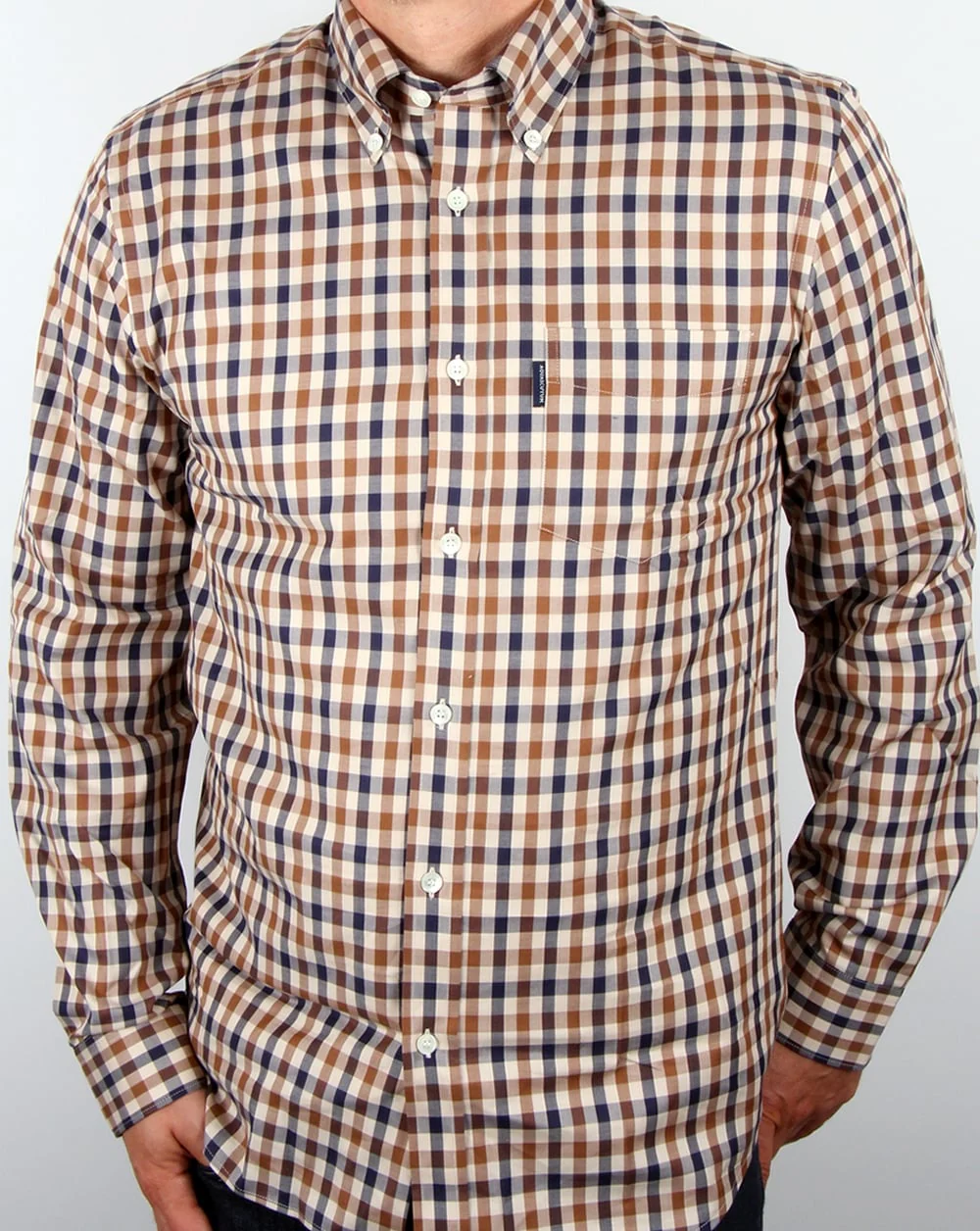 Aquascutum Emsworth Check Shirt Vicuna