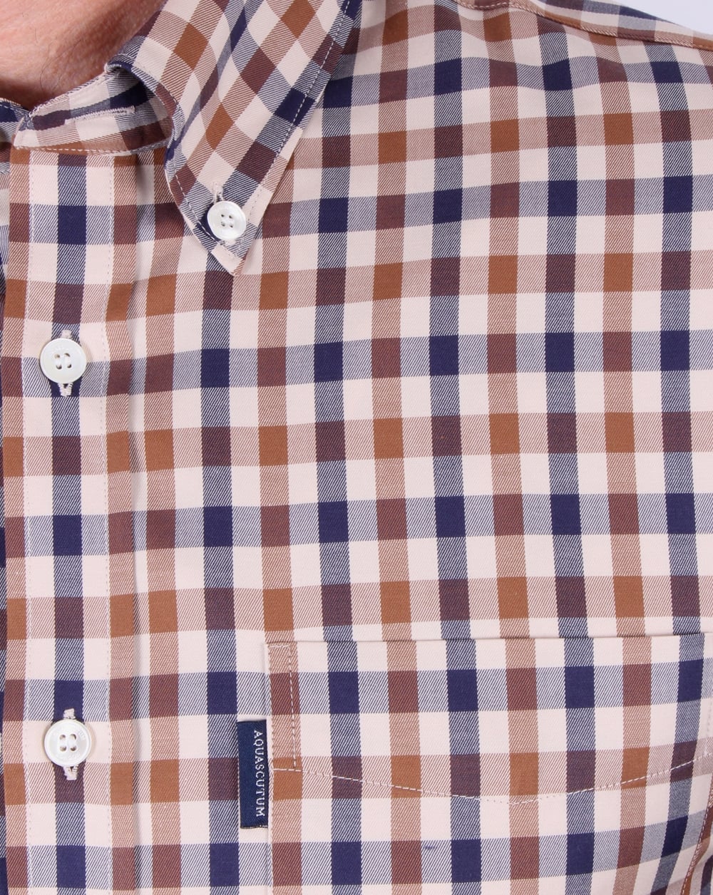 Aquascutum Emsworth Check Shirt Vicuna - Image 3