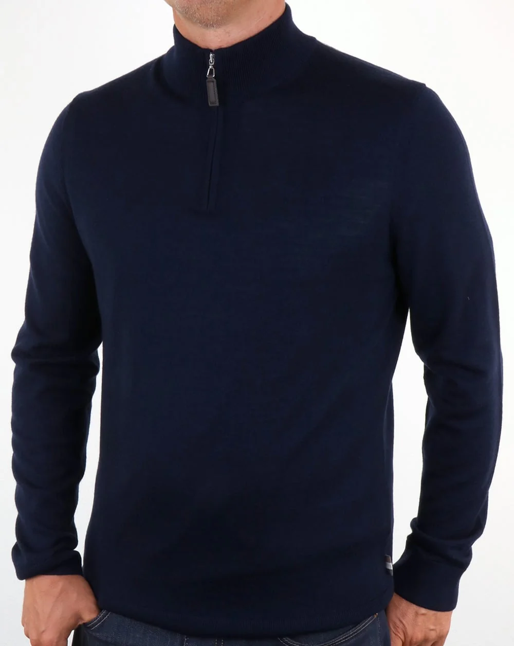 Aquascutum Hamilton Half Zip Knit Navy - Image 4