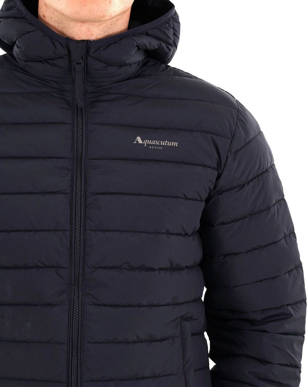 Aquascutum Hooded 100 GSM Jacket Navy - Image 2