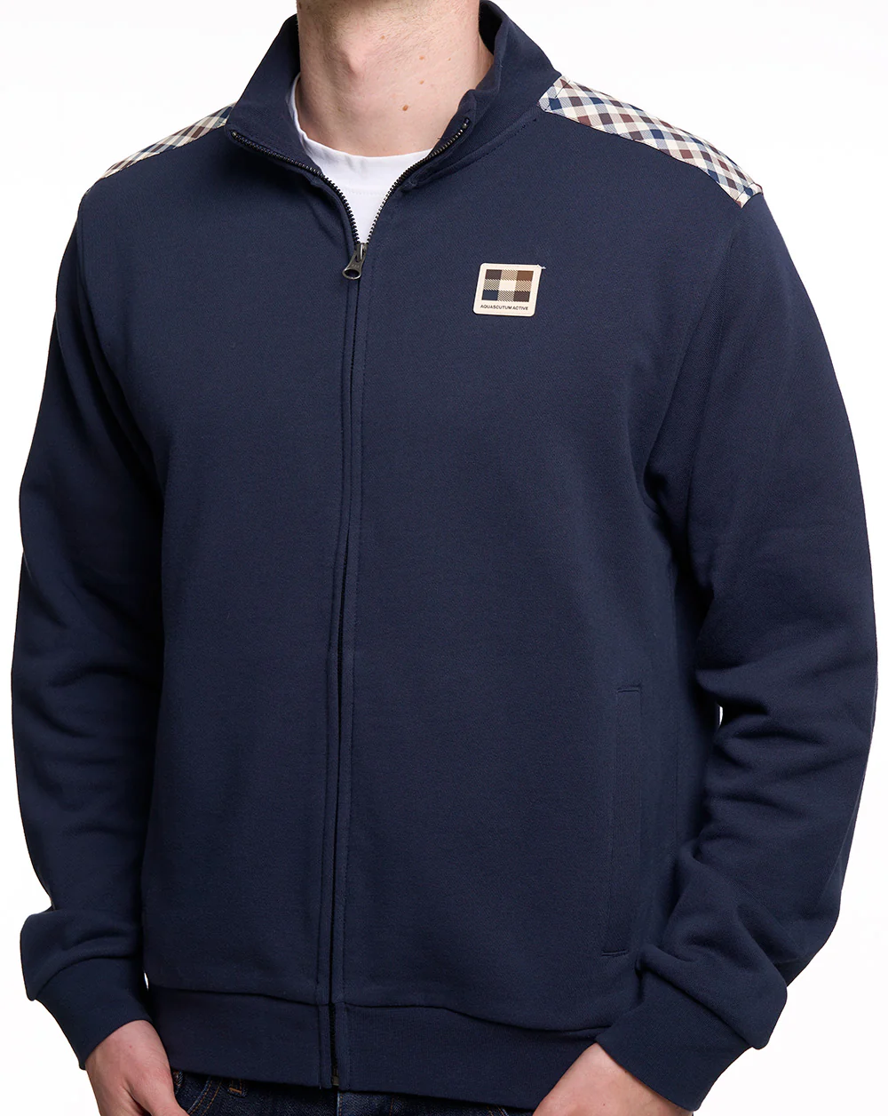 Aquascutum Lamina FZ Sweatshirt Navy - Image 2