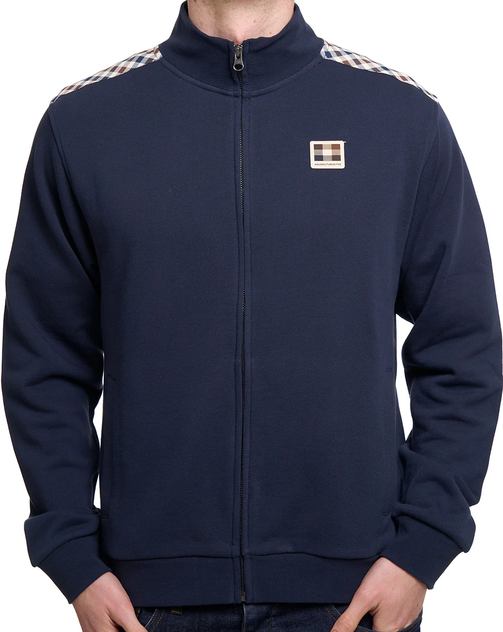 Aquascutum Lamina FZ Sweatshirt Navy - Image 3