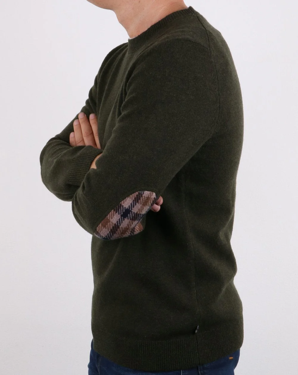 Aquascutum Lance Lambswool Jumper Military Green - Image 2