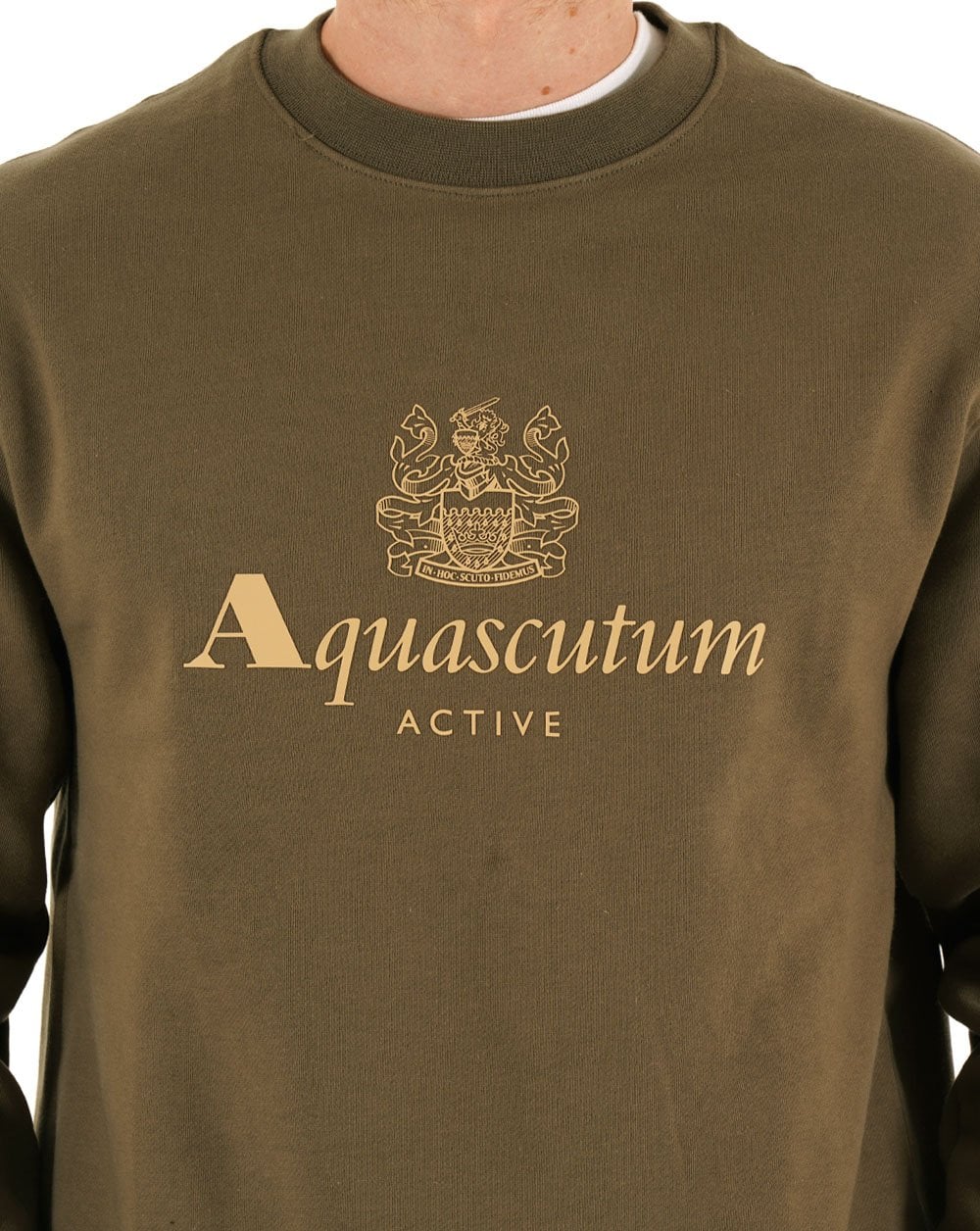 Aquascutum Large Logo Sweatshirt Army Green - Image 2