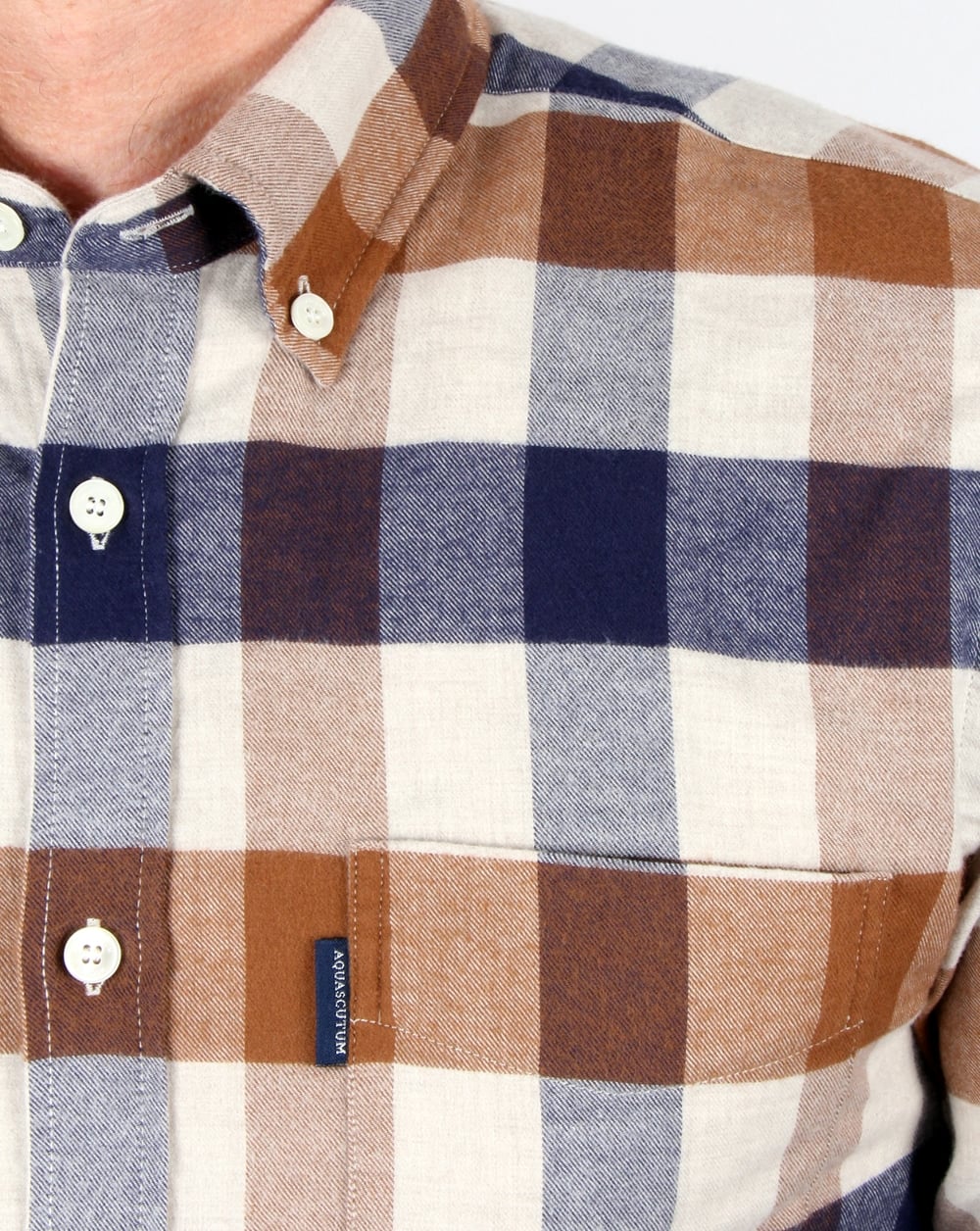 Aquascutum Marcus Check Shirt Vicuna - Image 2
