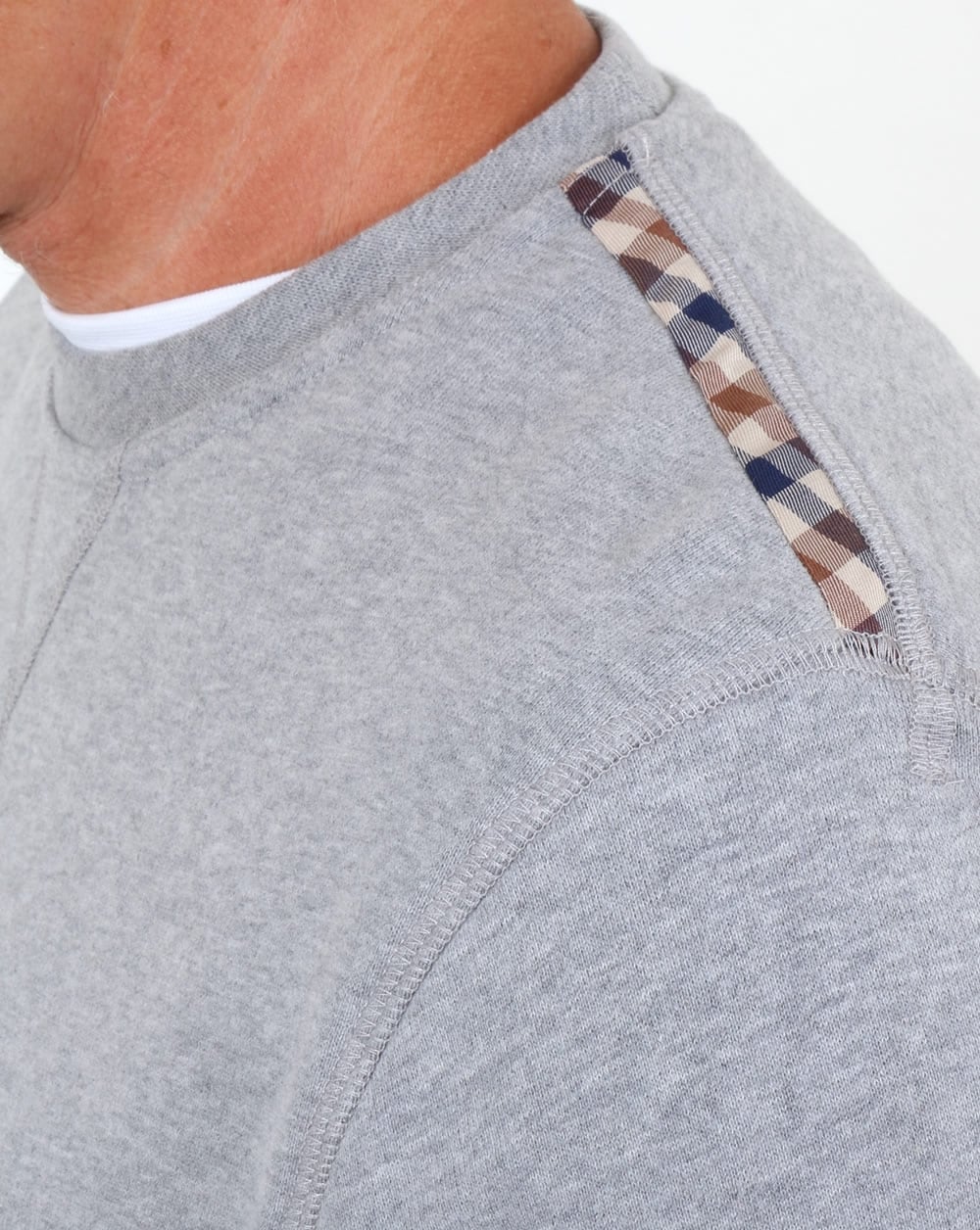 Aquascutum Oliver Crew Neck Sweat Grey - Image 2