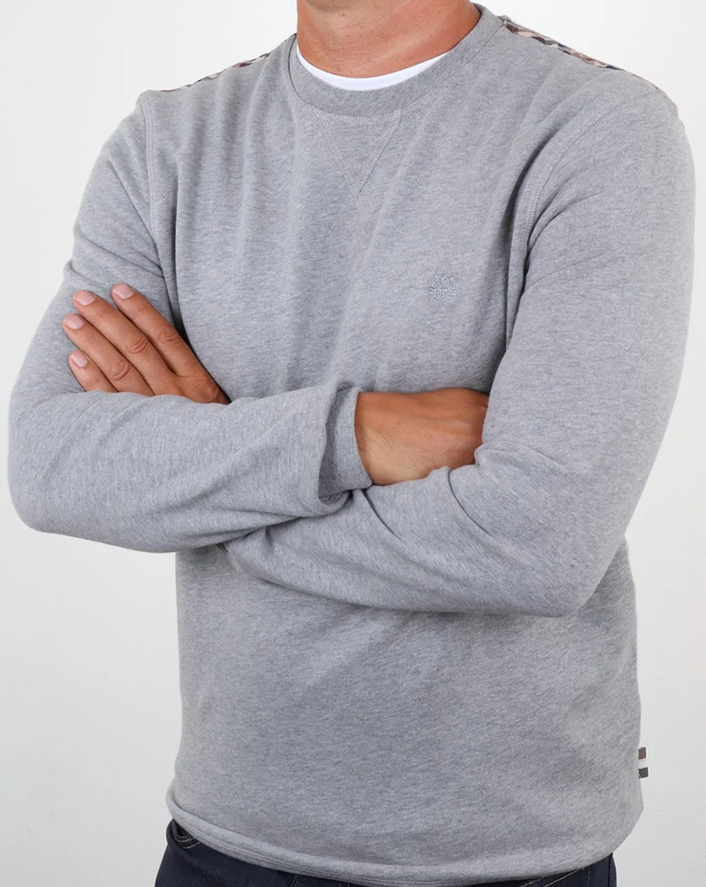 Aquascutum Oliver Crew Neck Sweat Grey - Image 3