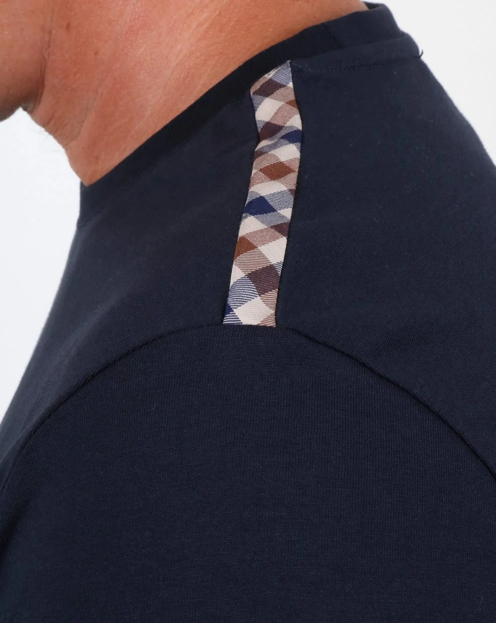 Aquascutum Southport Long Sleeve T Shirt Navy - Image 2