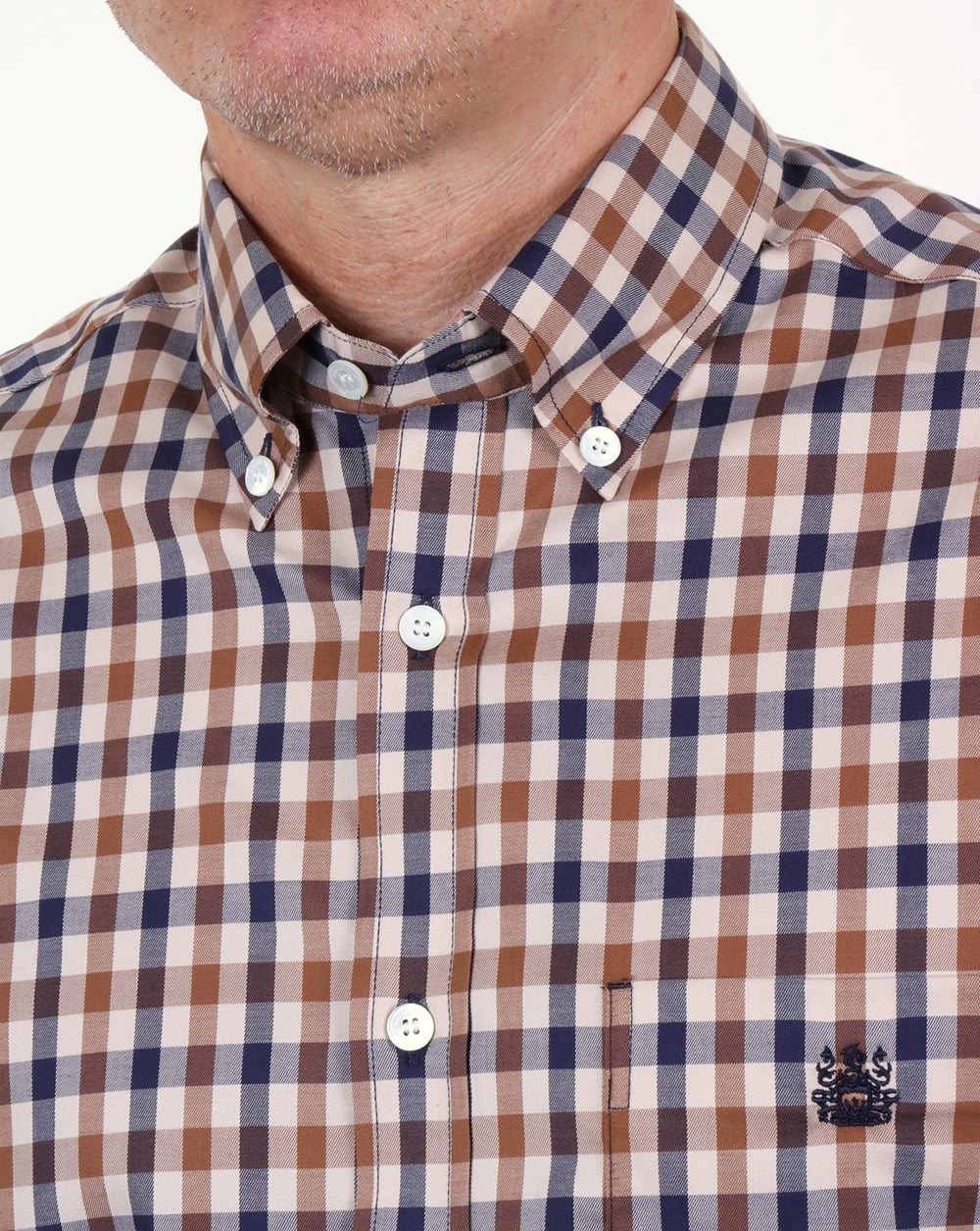 Aquascutum York Club Check Shirt Vicuna - Image 2