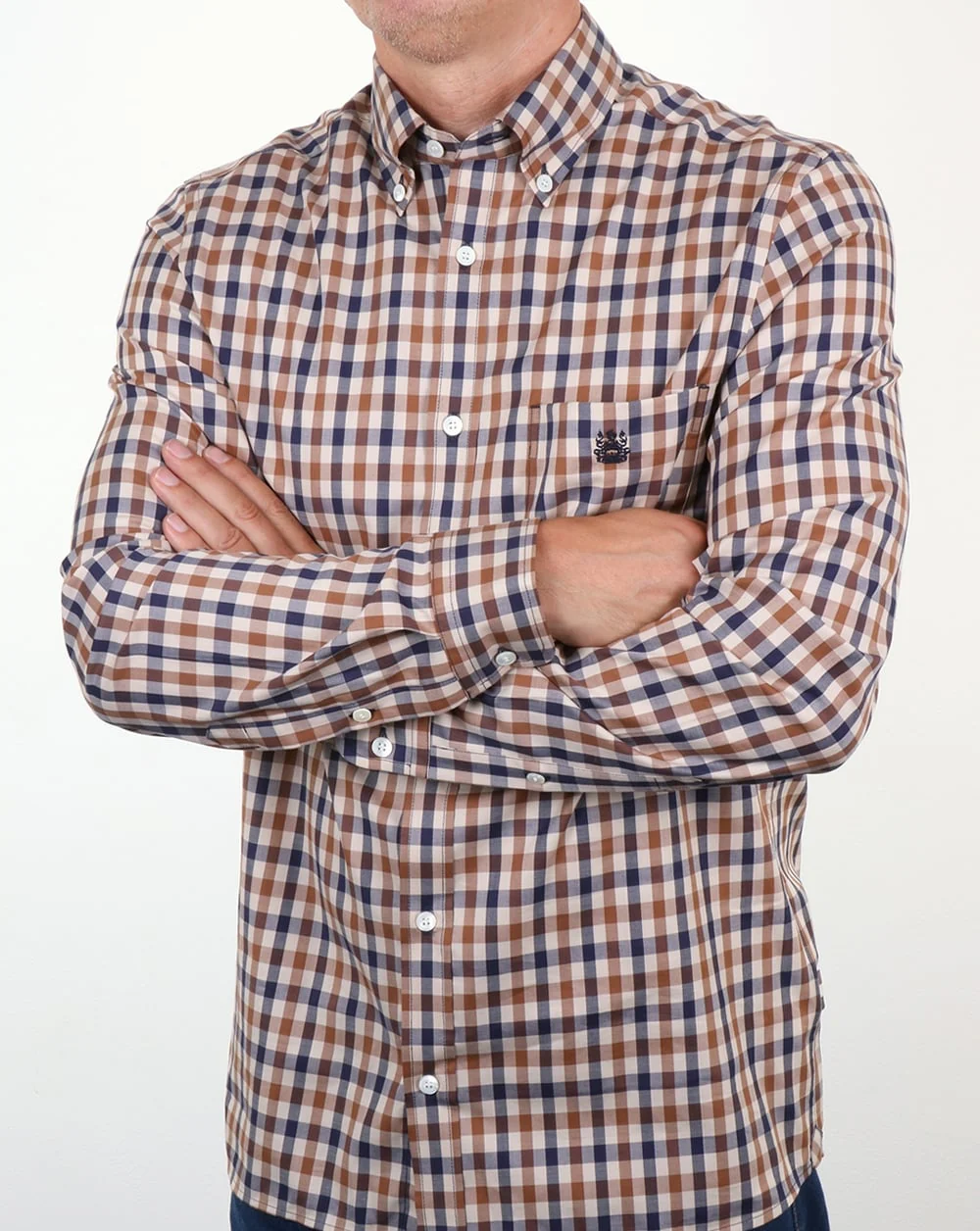 Aquascutum York Club Check Shirt Vicuna - Image 3