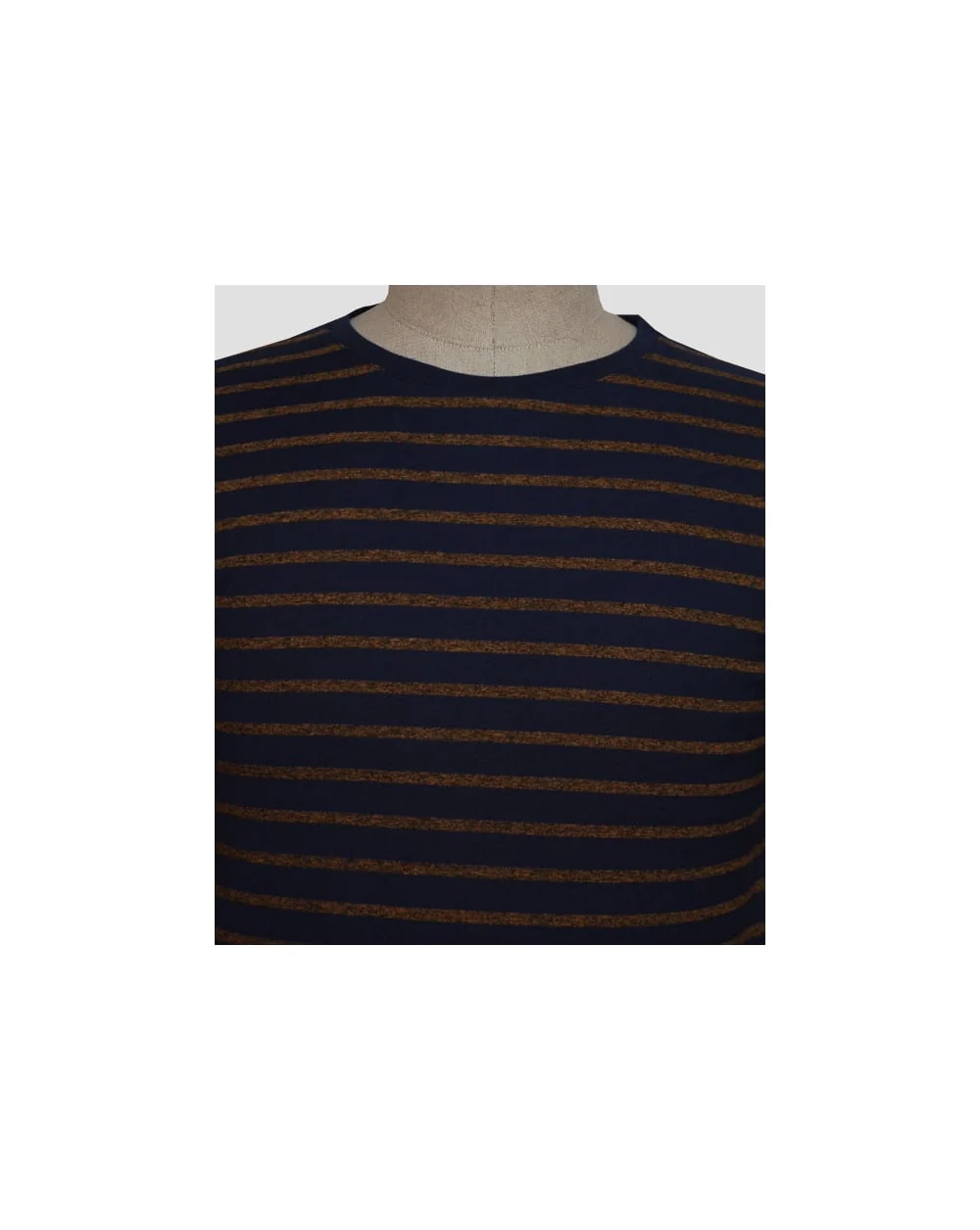 Armor-lux Stripe T-shirt Navy/tan - Image 3