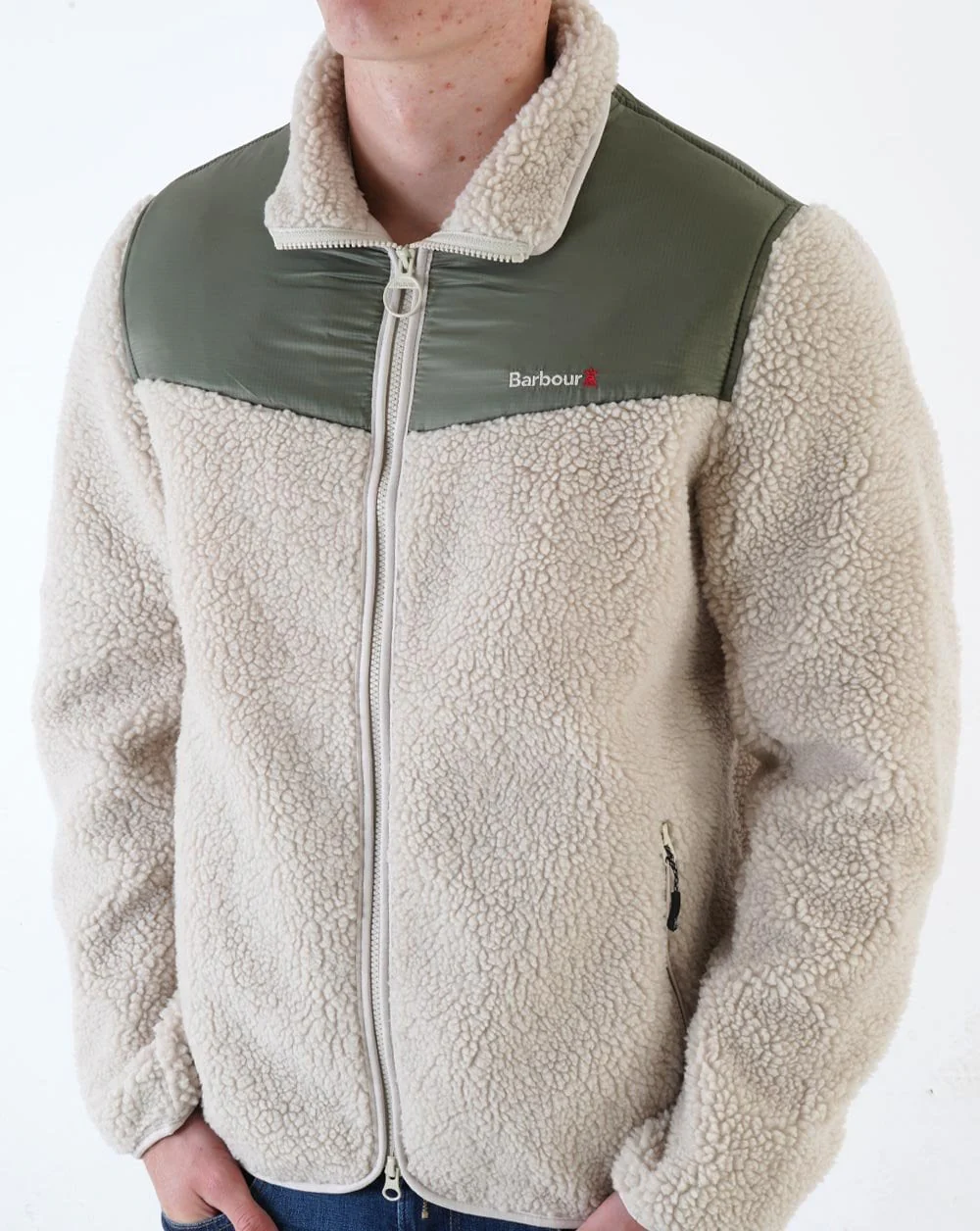 Barbour Axis Fleece Ecru - Image 4