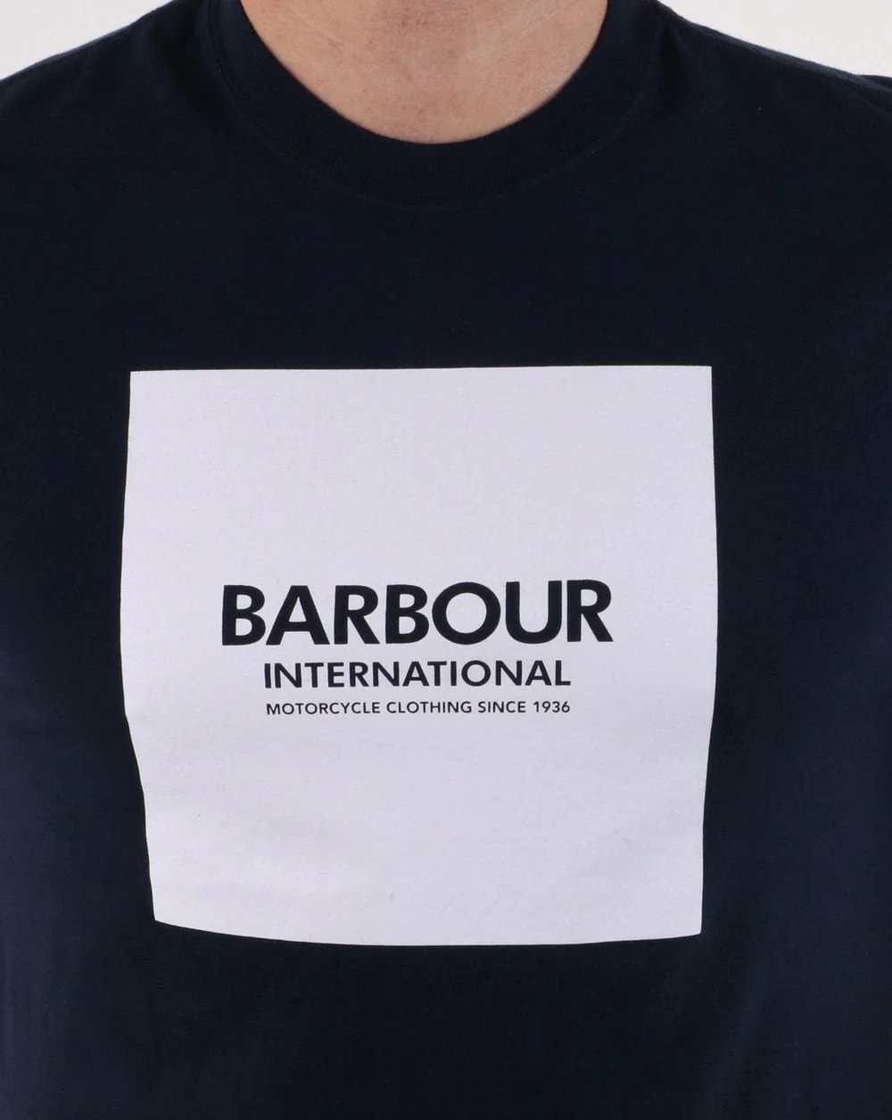 Barbour Block Square T'Shirt Navy - white - Image 3
