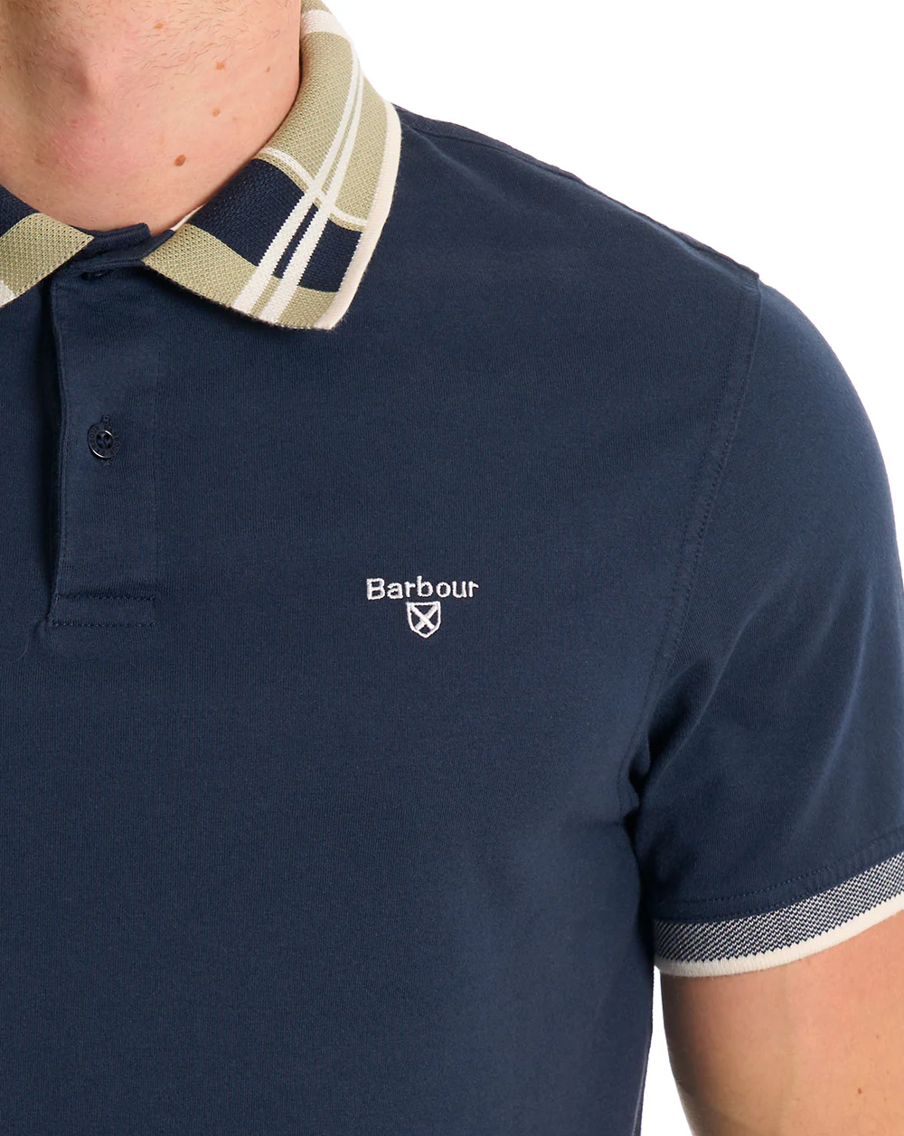 Barbour Callington Tailored Polo Shirt Navy - Image 3