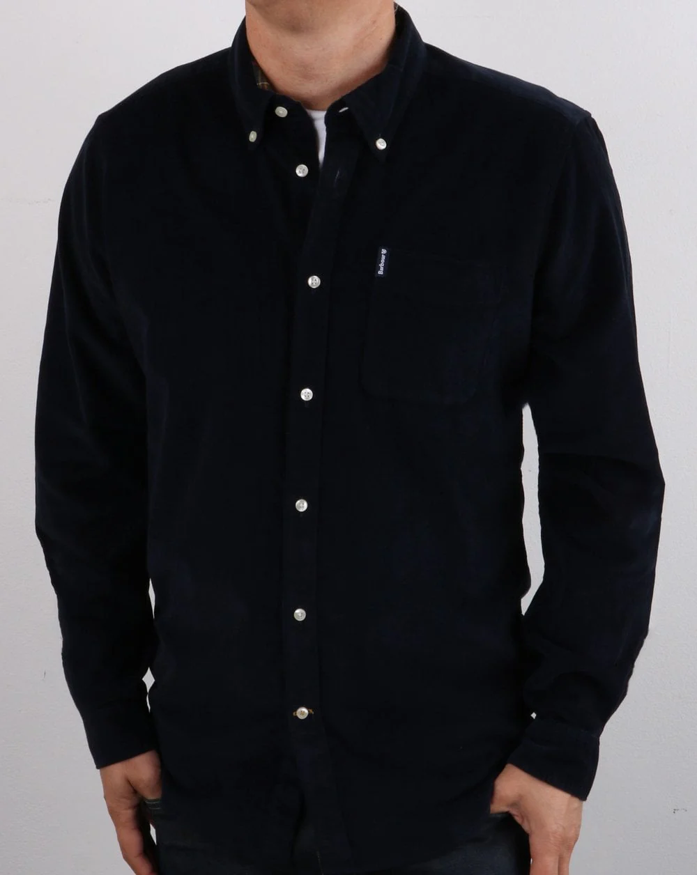 Barbour Cord Tailored Shirt Navy