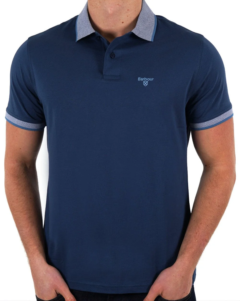 Barbour Cornsay Polo Shirt Dark Denim - Image 2