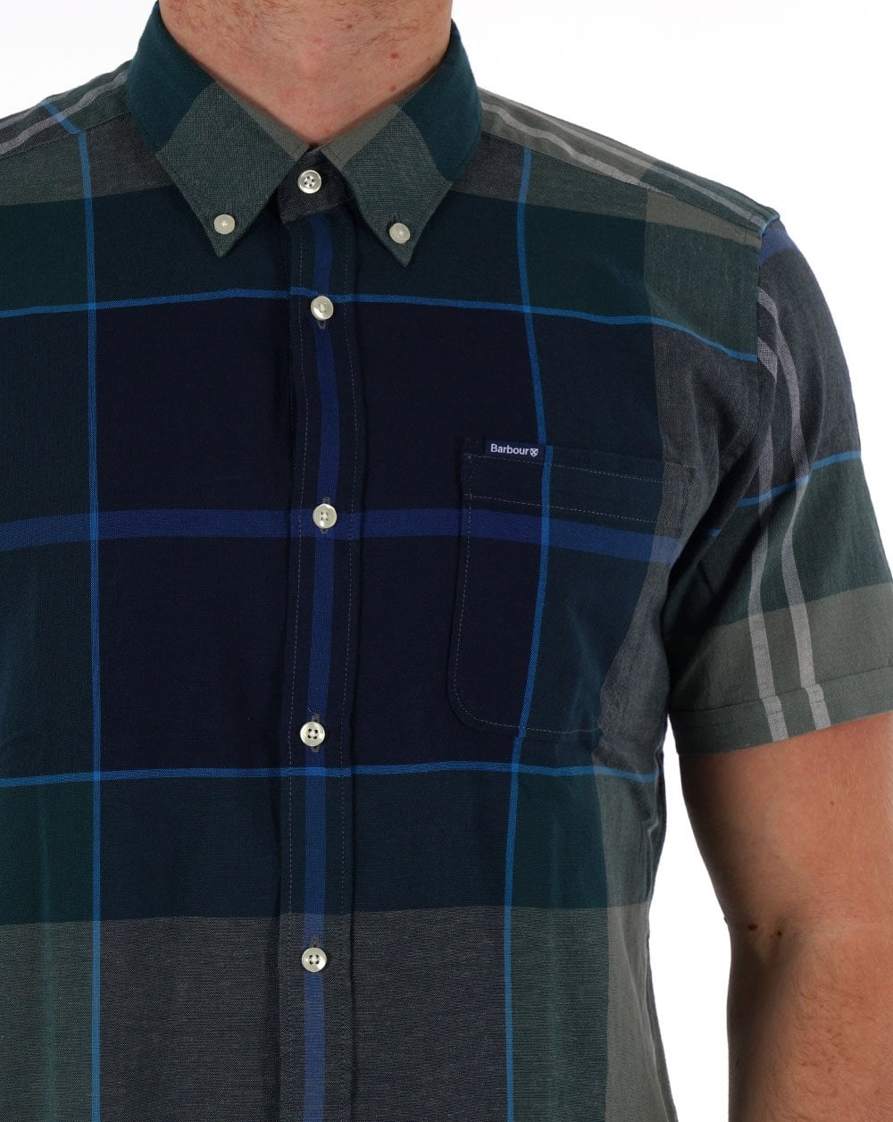Barbour Douglas SS Shirt Kielder Blue Tartan - Image 2