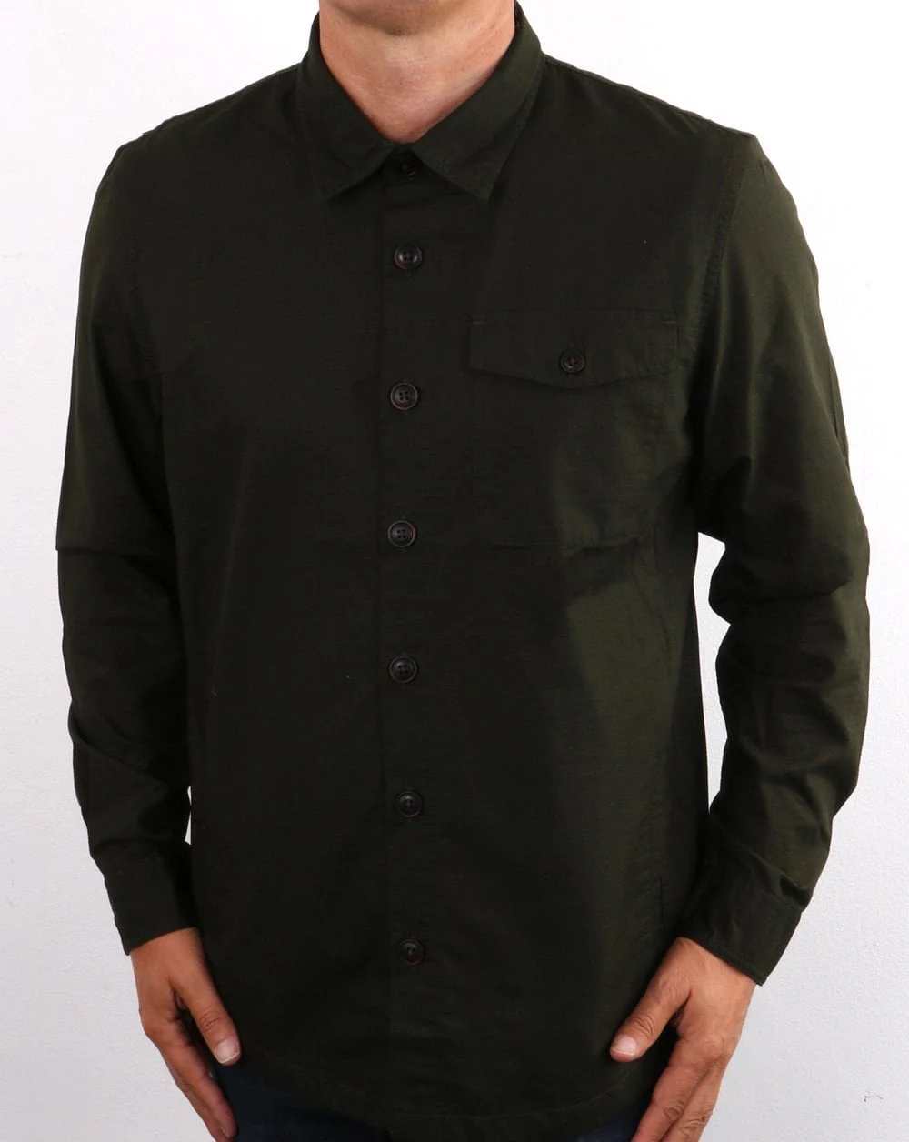 Barbour Durban Overshirt Dark Green - Image 2