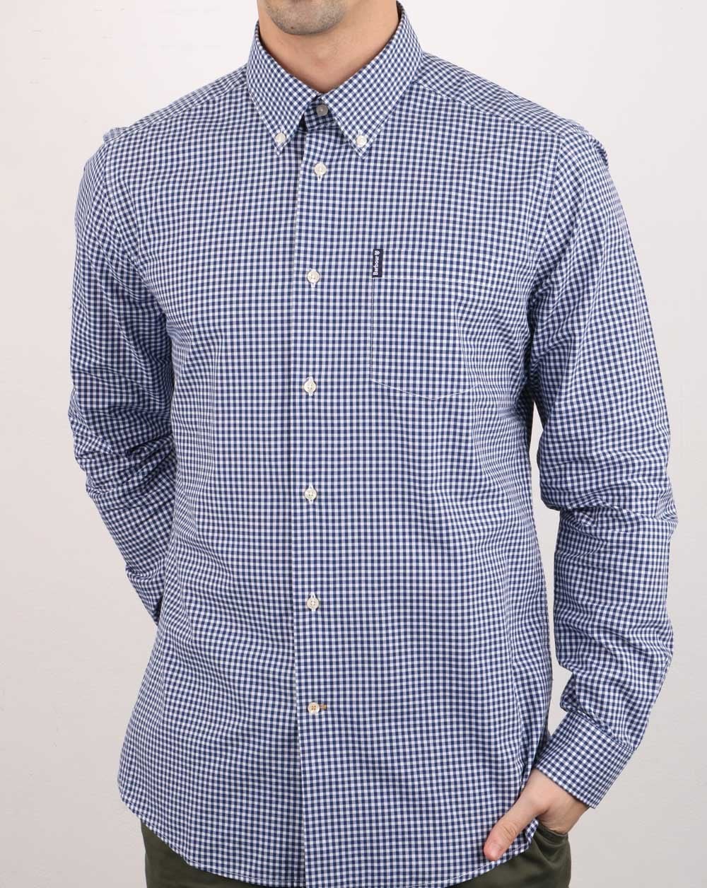 Barbour Gingham Shirt Blue - Image 2
