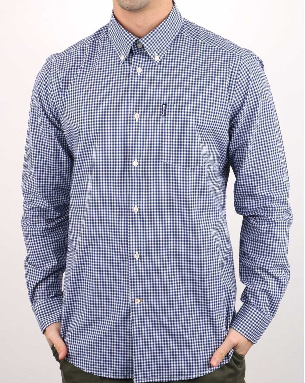 Barbour Gingham Shirt Ink Blue