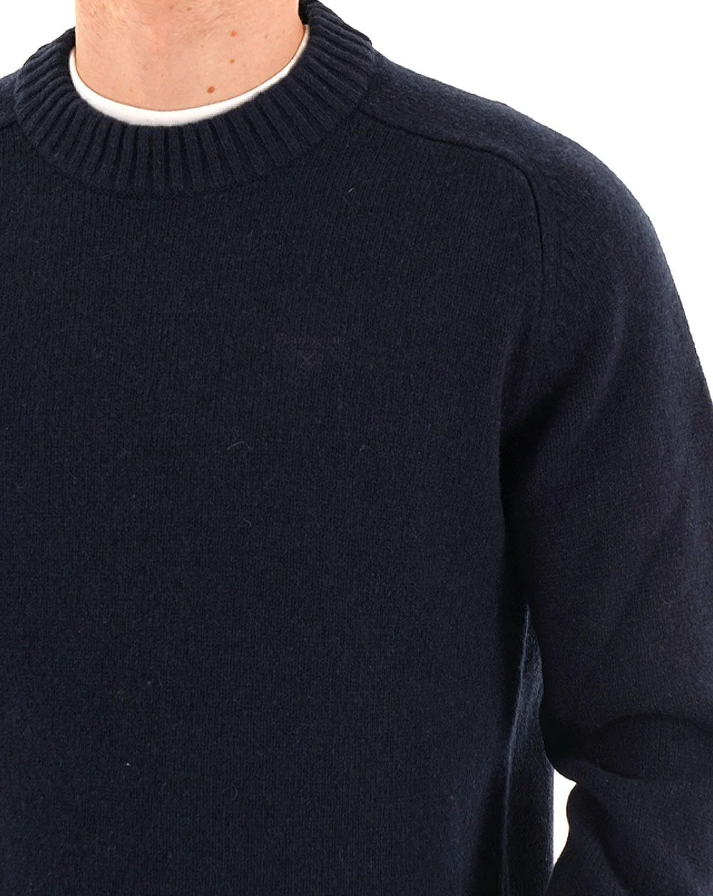 Barbour Grangetown Crew Neck Jumper Navy - Image 2