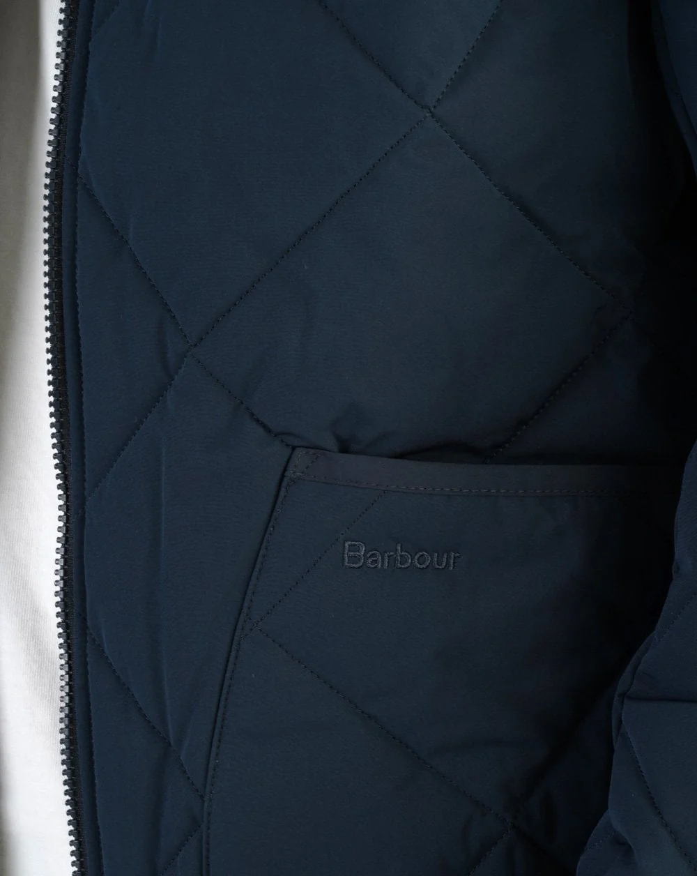 Barbour Hooded Liddesdale Quilt Jacket Navy - Image 4