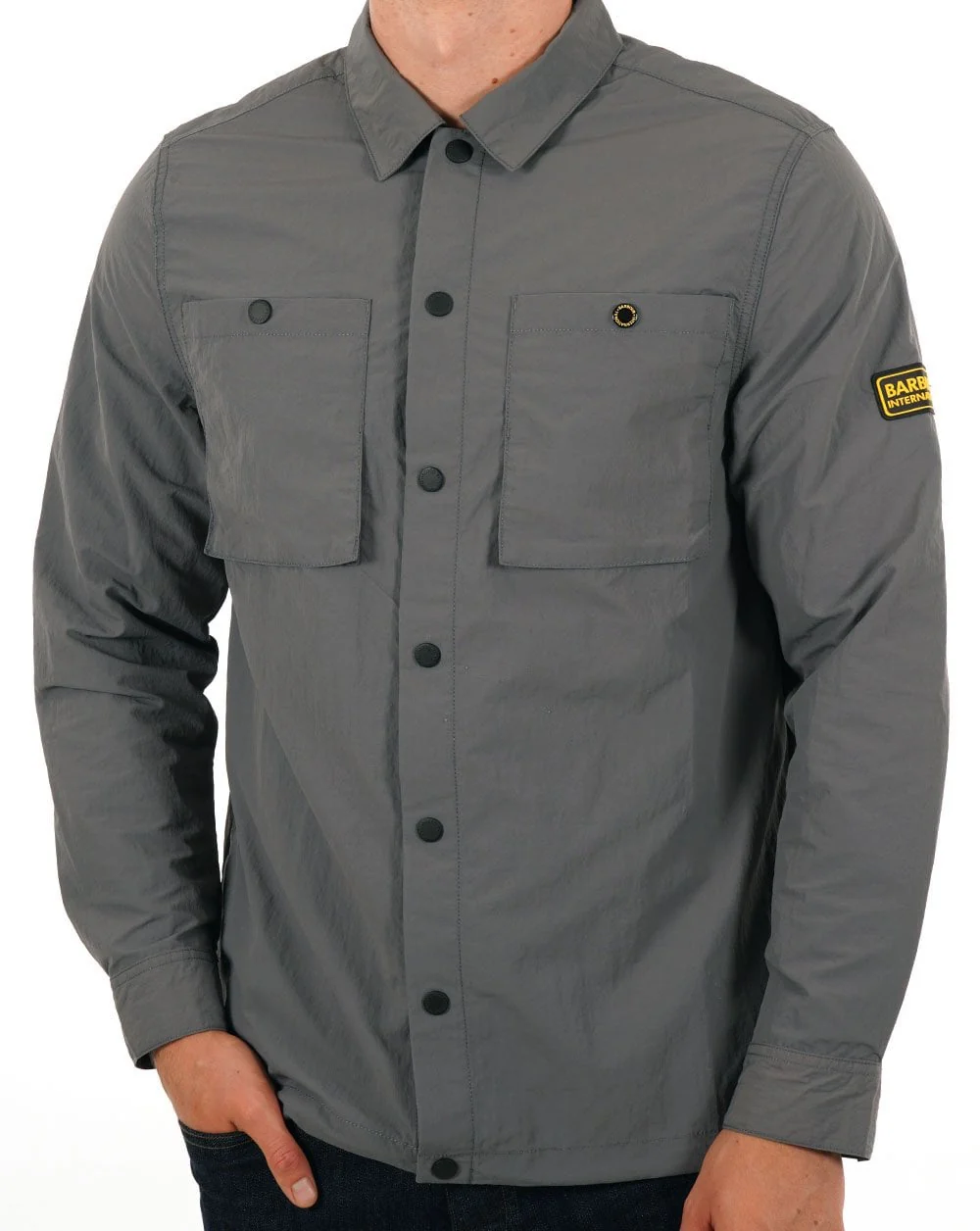 Barbour International Cadwell Overshirt Slate Grey