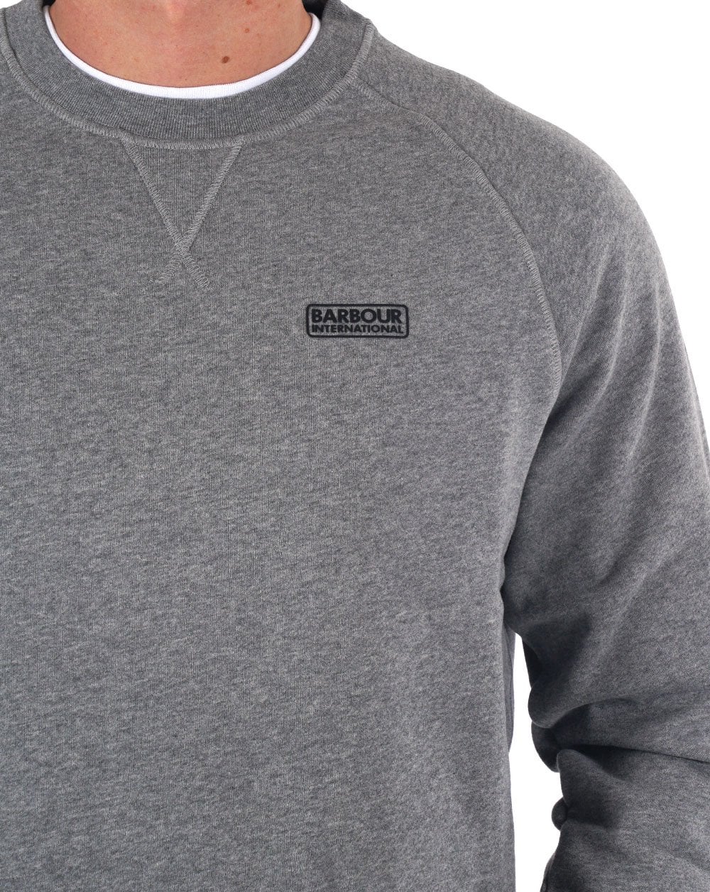 Barbour International Crew Sweatshirt Anthracite Marl - Image 2