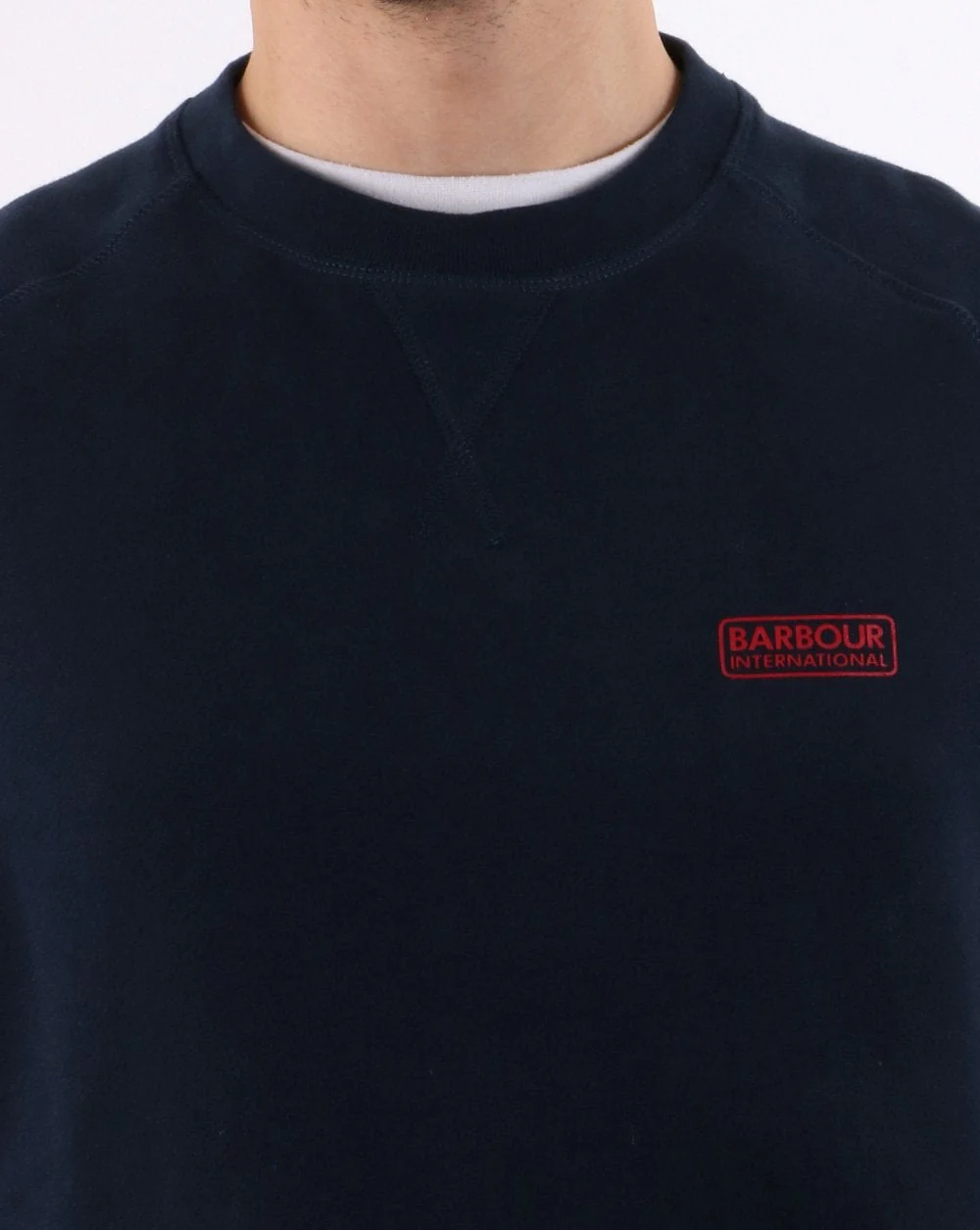 Barbour International Crew Sweatshirt Navy - Image 3